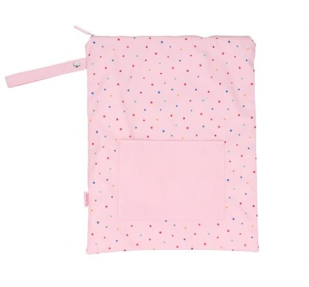 Bolsa Impermeable Grande Dots Pink Personalizable Tutete JanaBanana
